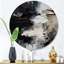 Duffie noir à motifs Splash Paint Art II - peinture abstraite ronde, art mural en métal-88628749