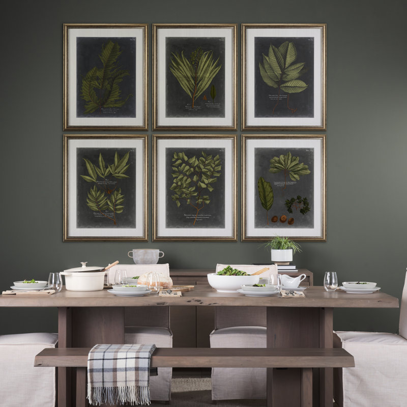 Foliage Dramatique III by Vision Studio Hand Embelished Textured Framed Art Print Matted under Glass