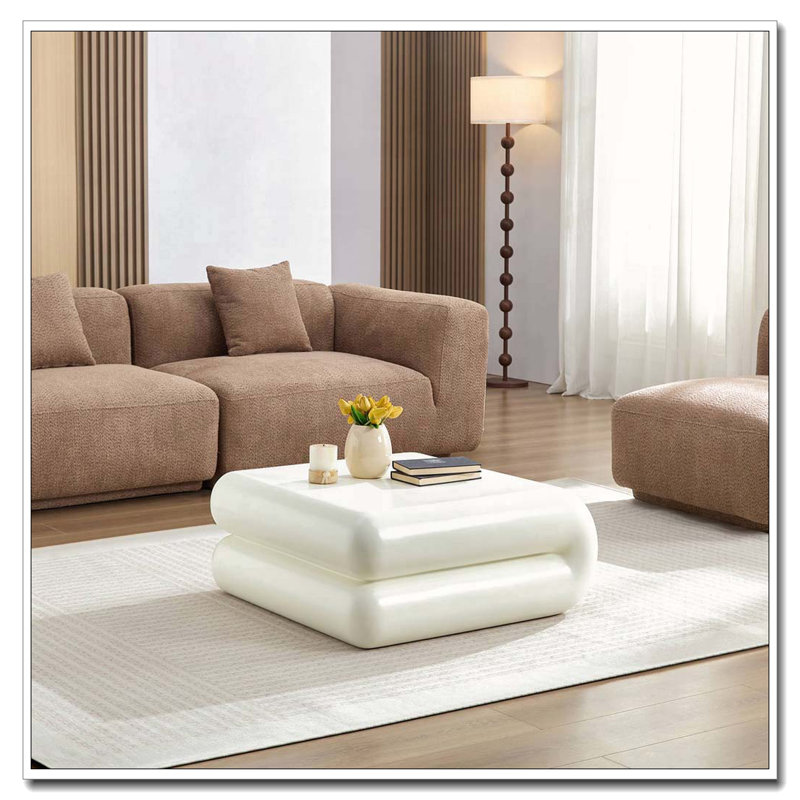 Table basse en fibre de verre FRP, Blanc