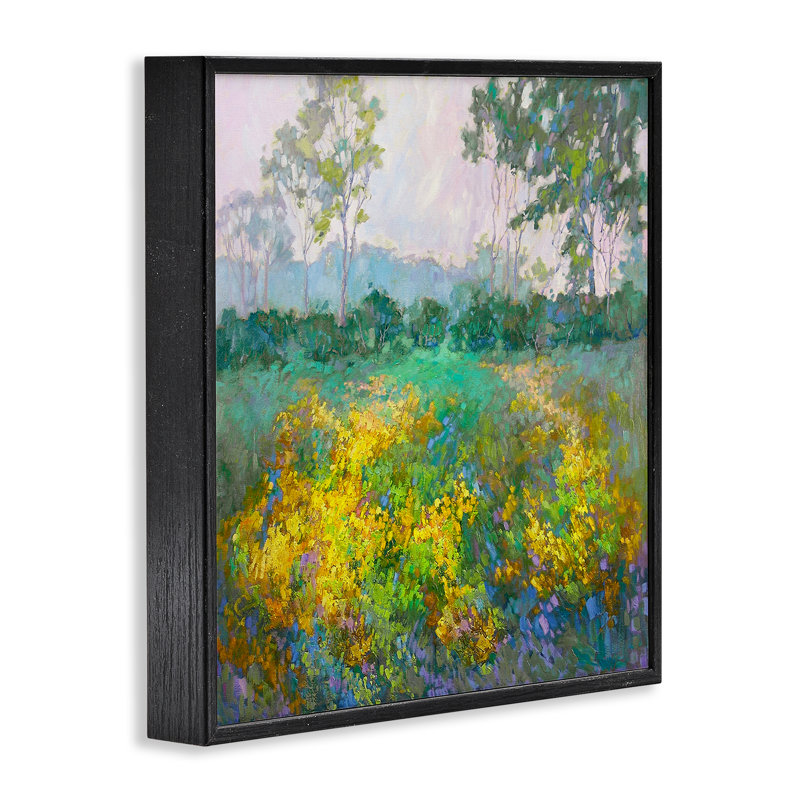 Giclée sur un terrain pré complexe par Barbara Schilling, Giclée encadrée noir minuit, H 24 po x l 24 po