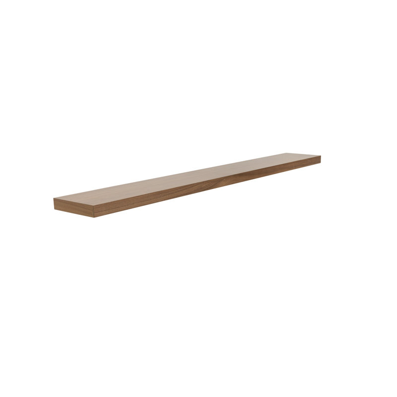 Tablette flottante en bois blanc Funkley, H 1,97 po x l 74,81 po x P 10,24 po, Noyer