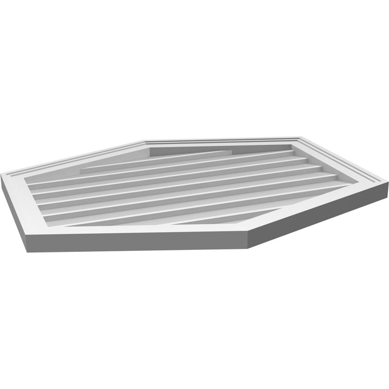 Ventilé vertical à pignon vertical 4/12 po, H 26 po x l 32 po x P 1,5 po