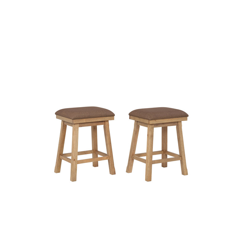 Derbyshire Solid Wood Saddle Stool, Counter Stool (24” Seat Height)