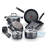 T-Fal Signature 12 Pcs Cookware Set, Titanium Nonstick, Grey-52610336