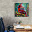 "Cardinal" par Dean Russo, art mural sur toile, 26 "x 26" par Dean Russo