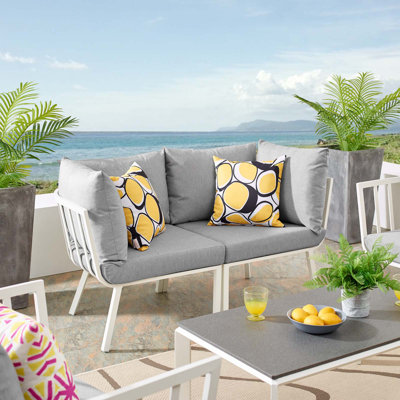 Modway Riverside 2 Piece Outdoor Patio Aluminum Sectional Sofa Set by Modway