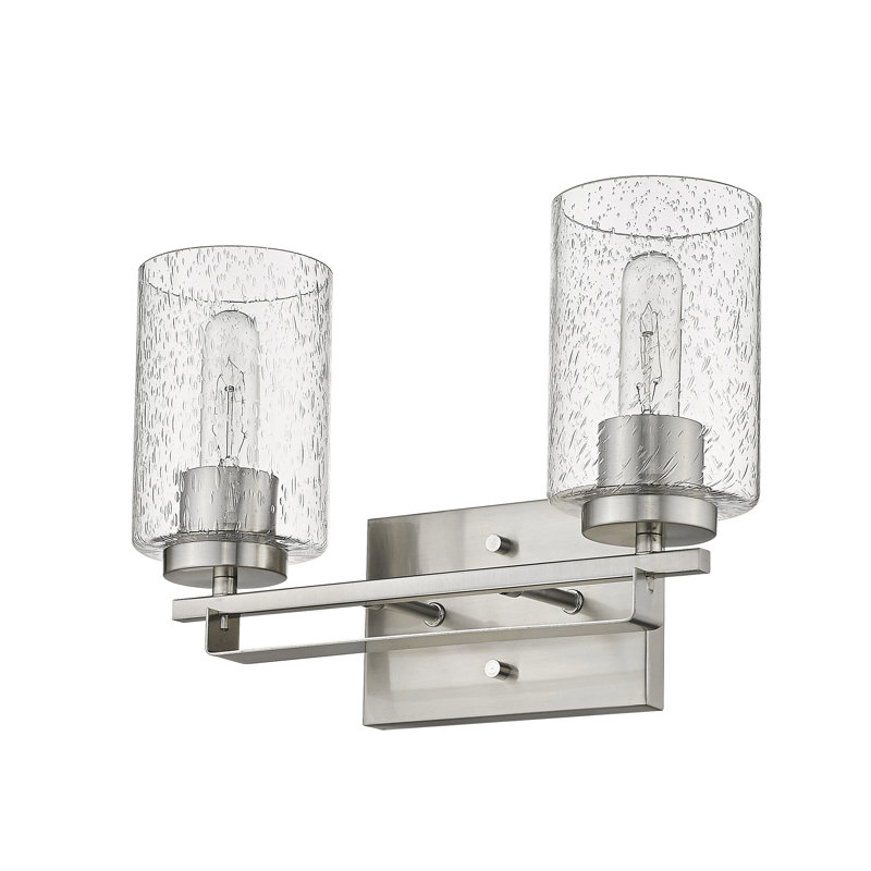 Éclairage pour salle de bain 2 lumières Hoff, Nickel satiné