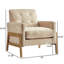 Fauteuil d'appoint à dossier capitonné Matson - Sable-550103626
