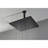 16" Matte Black Shower Head For Bathroom Use - Simulates Natural Rainfall, Self-cleaning Nozzle, Suits American Standard Pipe Connections And All Arms Mimics Compatible With
