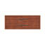 Tête de lit moderne en bois ondulé, grain de bois vertical de 60,8 po de largeur, montage mural facile, style bohémien, noyer.-410326372