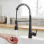 Robinet de cuisine noir avec douchette extractible, robinet de lavabo à poignée simple | Idée de cadeau-122634018