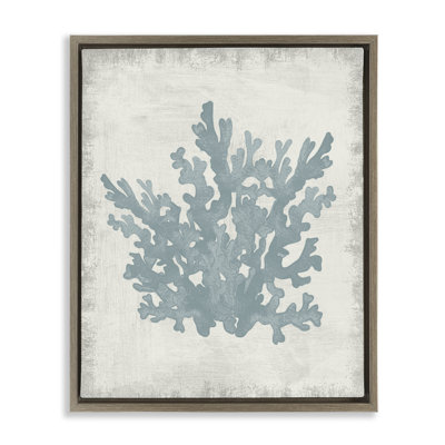 «Blue Coral Silhouette Floater Canvas» par Conrad Knutsen