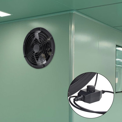 Livingandhome Ventilation Wall-Mounted Exhaust Axial Fan 12-inch