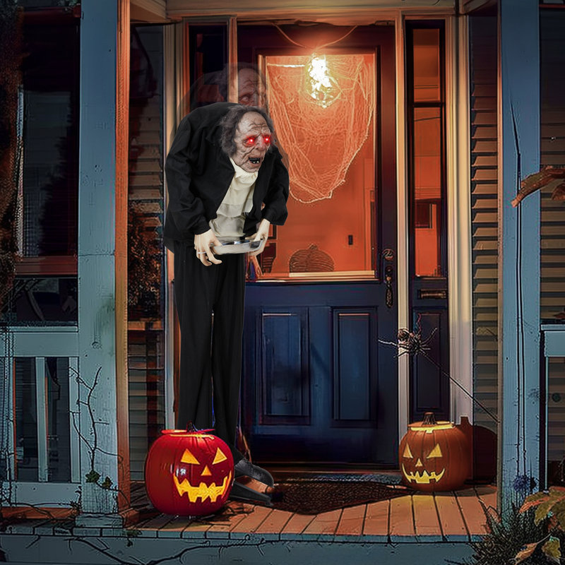 5 pieds grand-père d'Halloween animatronique parlant des décorations d'extérieur avec commande vocale