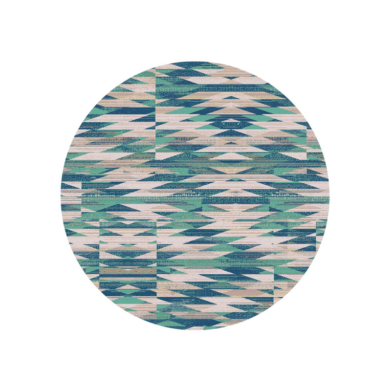 Khalid Abstract Indoor Rug, Round 8'