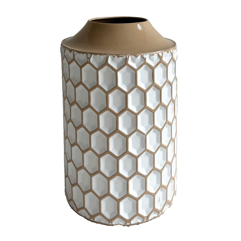824-Jarr-all Metal And Wood Decorative Urns & Jars, 24cm H x 20cm W x 20cm D