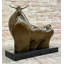 Sculpture 100% bronze taureau Mid Mid Century