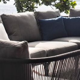 Yland Outdoor Lounge Chair, Anthracite/Taupe, Lantern Slate