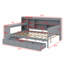 Lit de jour en bois avec 3 tiroirs, ports USB et bureau-1918173874