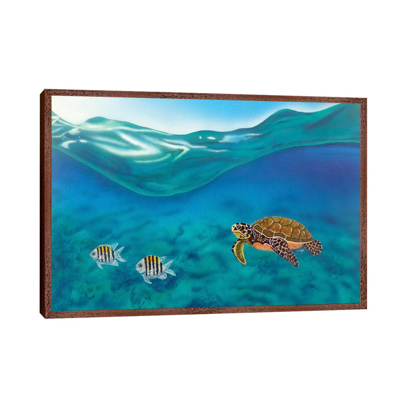 Above And Below - Wrapped Canvas Painting, 101.6 cm H x 66.04 cm W, Brown Floater Framed