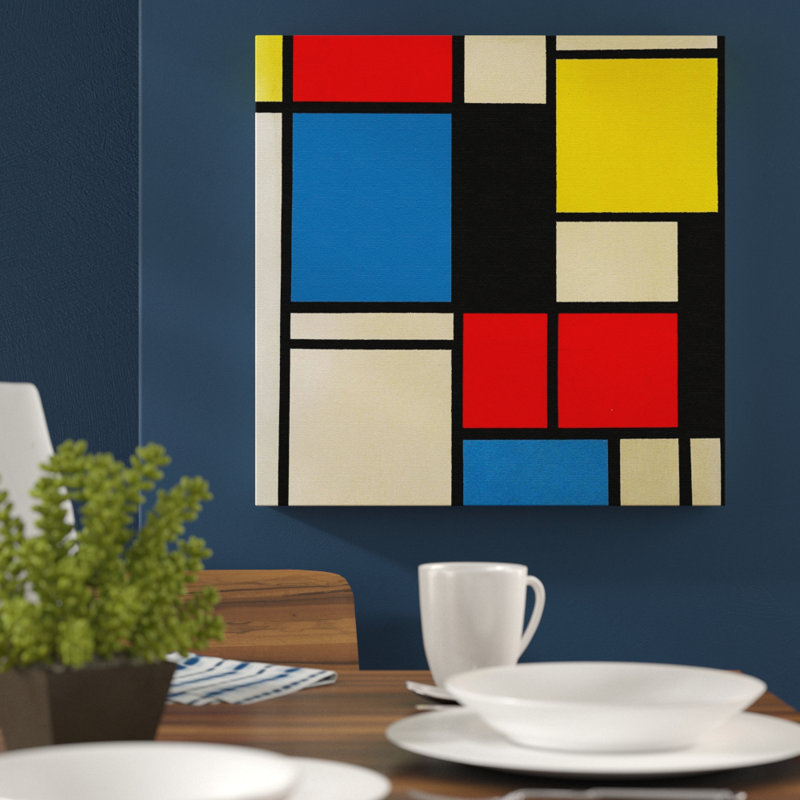 Piet Mondrian - Wrapped Canvas Painting, 50cm H x 50cm W