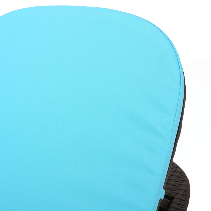 FAUTEUIL DE CHAISE MIKAEL AVEC COUSSIN, Bleu