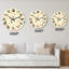 Horloge murale à motif zigzag bleu, orange et jaune-1461666052