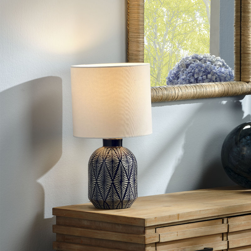 Highland Ceramic Table Lamp with Linen Shade