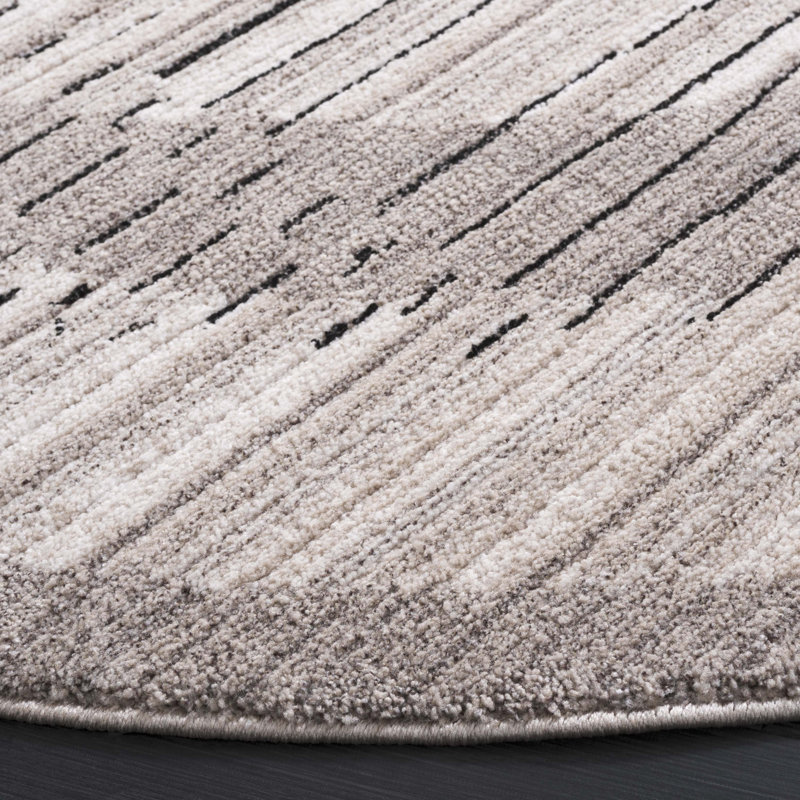 Jade 100 Performance Abstract Rug, Round 6'7"