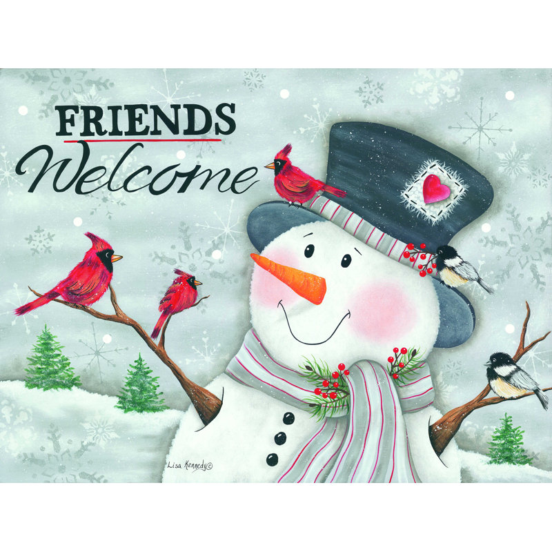 " Friends Welcome " Mixed Media Print, 30" H x 40" W