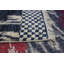 Tapis de bois one-of-kind à la main-noué la 2010 shalimar gris/rouge 4 pi 11 po x 8 pi en laine de 2 po Céline
