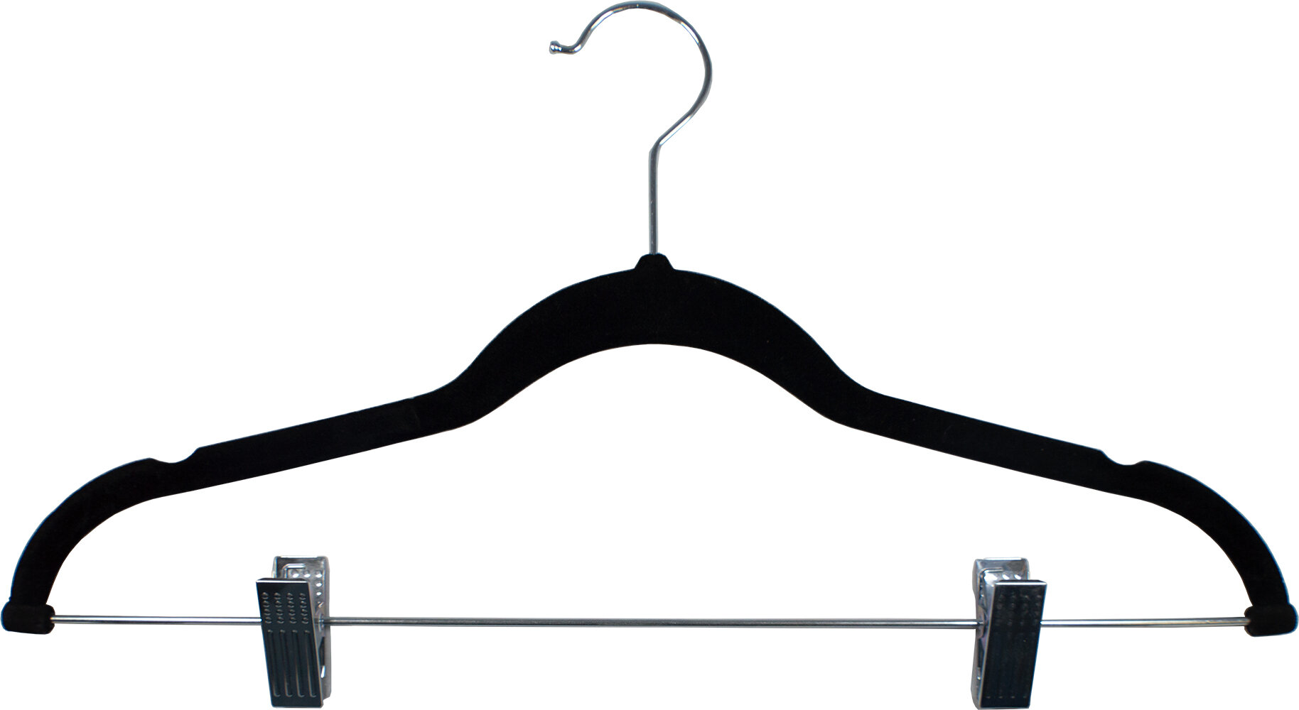 Metal Hanger - Metal Hangers - Non-Slip Hangers - Black Vinyl Coated Hangers