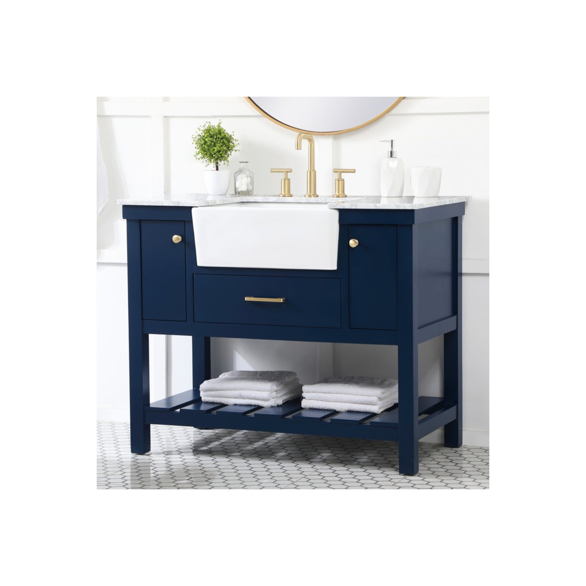 Pelaghia 42'' Single Bathroom Vanity, Blue
