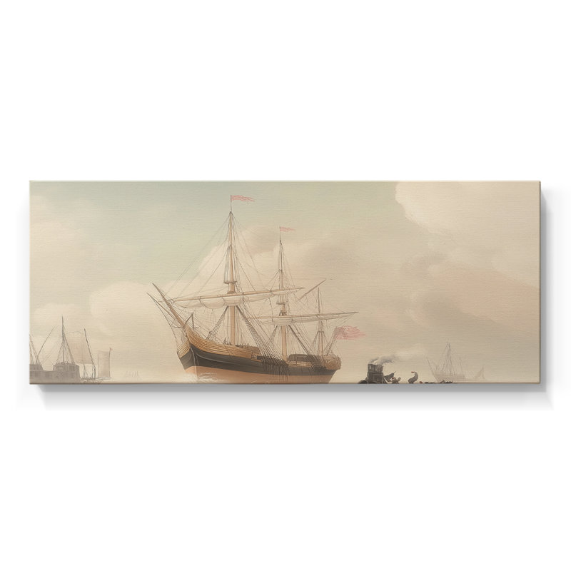 Série nautique-LXI- Toile tendue avec châssis - Prêt à accrocher, H 12 po x l 30 po