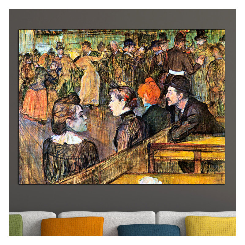 Henri De Toulouse-Lautrec - Wrapped Canvas Painting, 90cm H x 120cm W x 1.8cm D