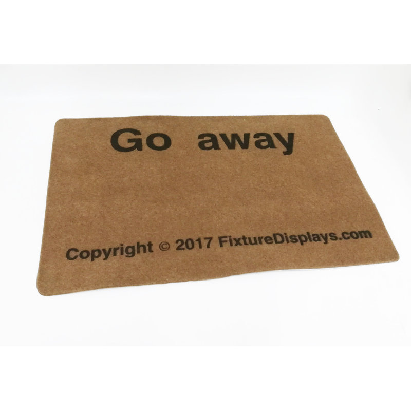Trinx® 27.5X17.7" Go Away Doormat Non Slip Doormat Fashion Polypropylene Fibre Entrance Doormat 5C122FB276B444C09F4A0355E0EDEA2C