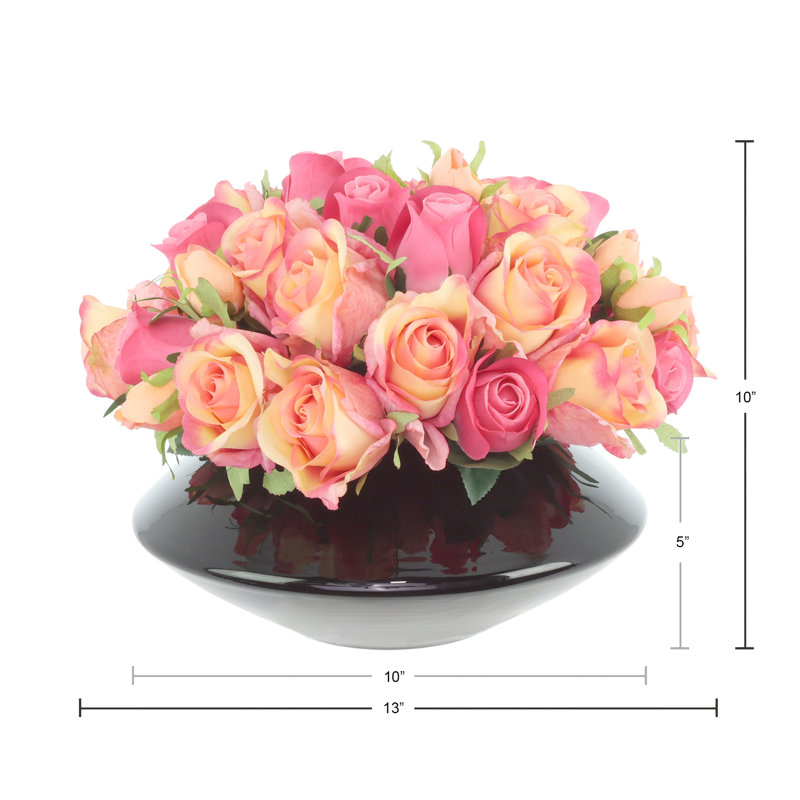 Roses Arranged in a Glass Vase