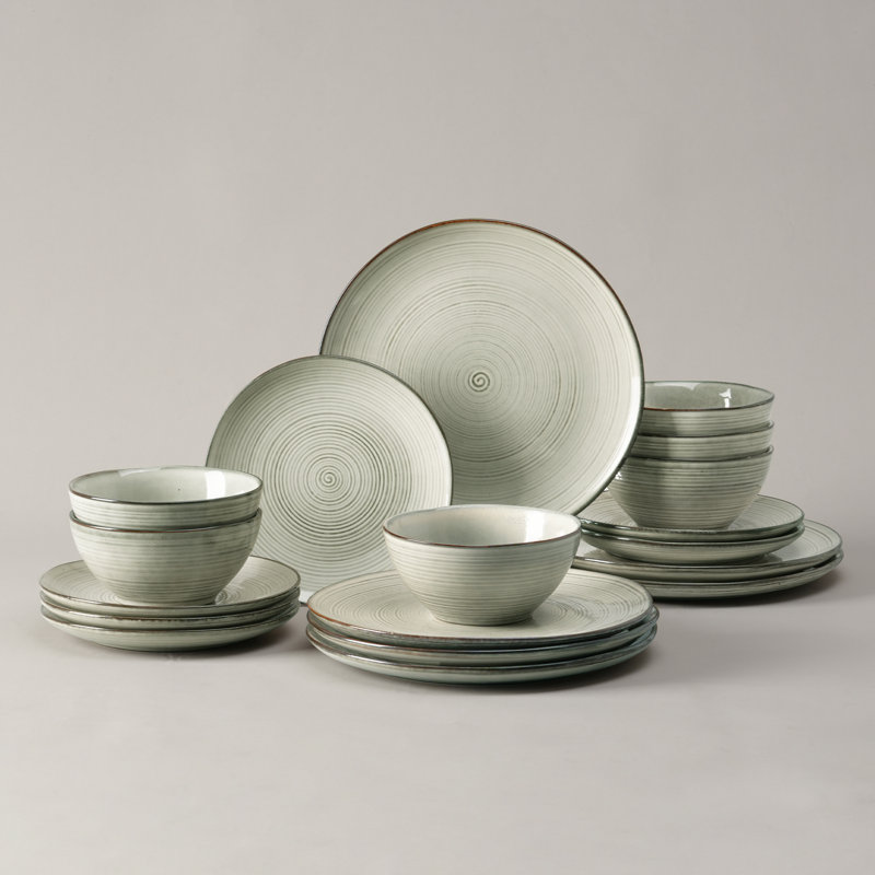 Services de vaisselle 18 pièces, assiettes et bols pour 6 personnes Famiware, Mur du château