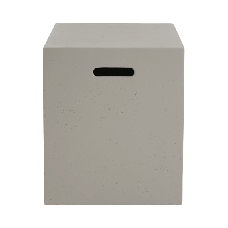 16.25'' Square Side Table Tank Holder, Light Gray