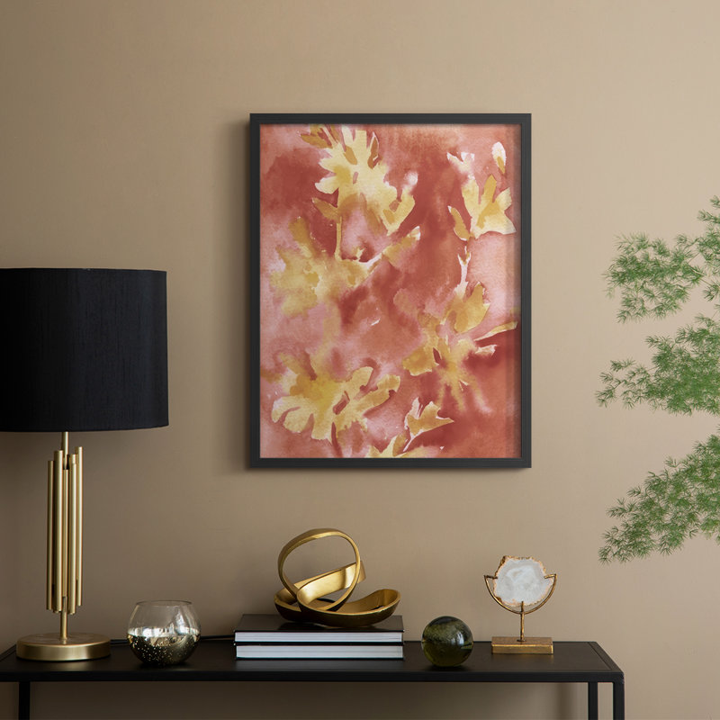 Reproduction encadrée Bleed Blooms II - bois massif, H 30 po x l 24 po, Noir, noir, noir, noir
