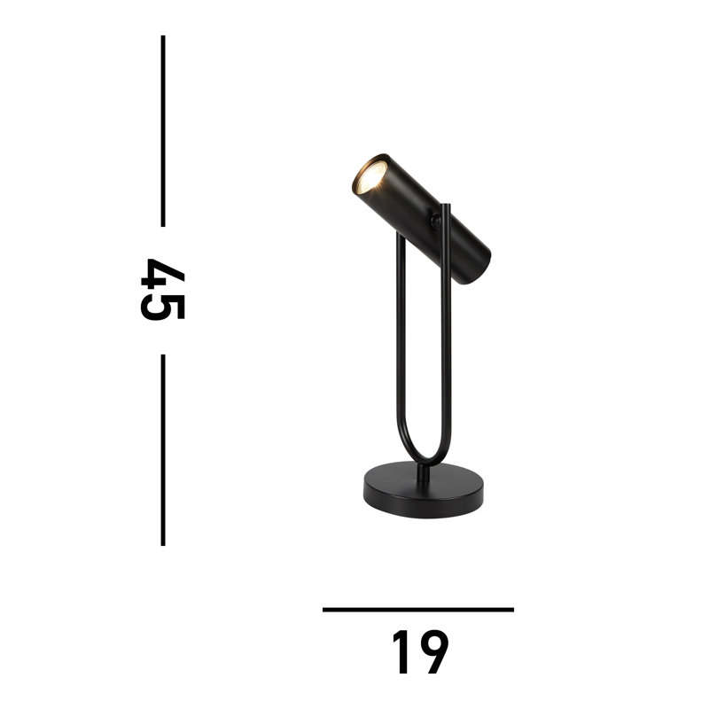 Jayson Metal Novelty Lamp, Matte Black