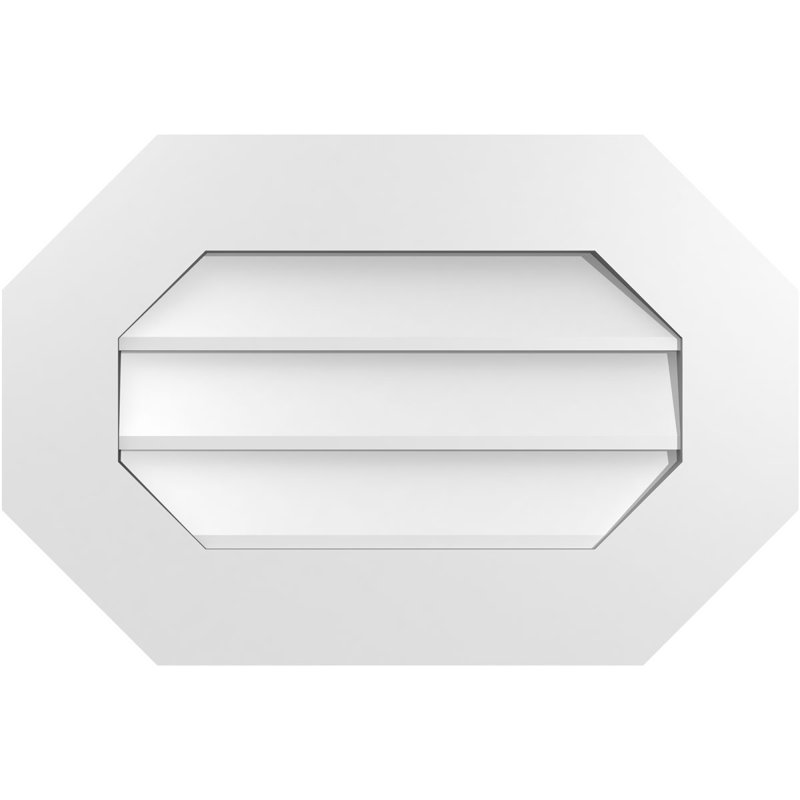 Évent horizontal gondole allongé en surface octogonal Signature, H 16 po x l 24 po x P 1 po