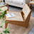 Arihaan Japandi Style Armless Lounge Chair, Solid Ash Wood Frame with Handwoven Rattan Seat, 440 lbs Weight Capacity, Minimalist Nordic Design Accent Chair