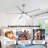 60 In. 5 Aluminium Blades Indoor Led Ceiling Fan With Remote, Smart ceiling fan-75918952