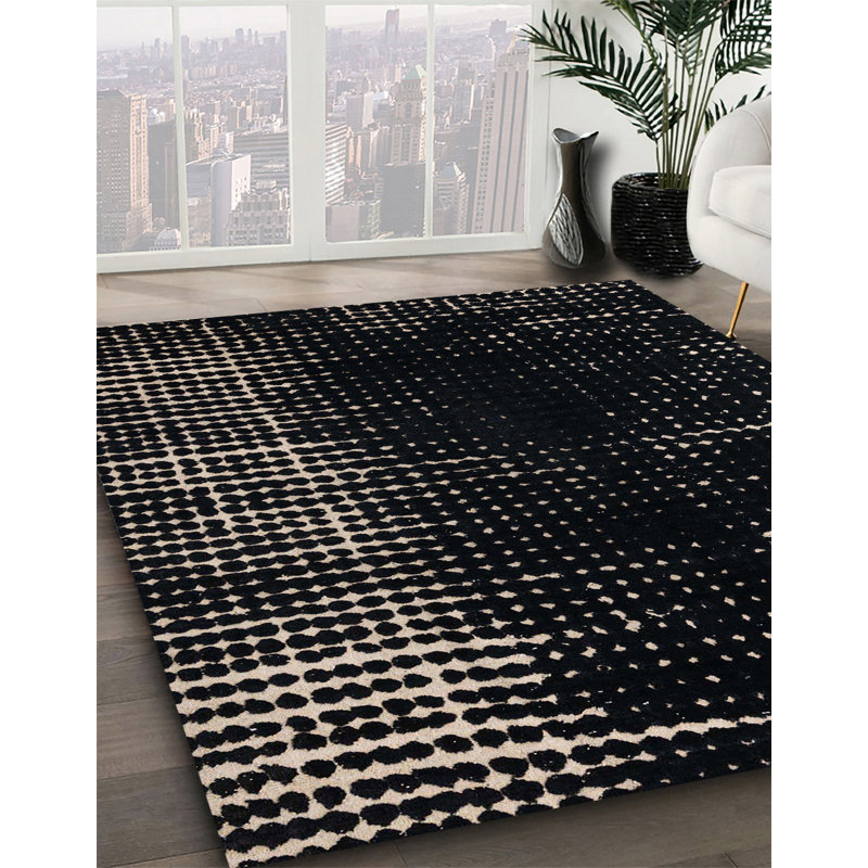 Abstract Indoor Rug, Round 5'