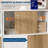 Modern Narrow Bathroom Floor Cabinet: Smooth Sliding Door & Adjustable Shelves