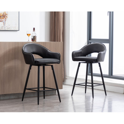 Swivel Bar Stools 27 Counter Stools Faux Leather Counter Height Bra Stools Chairs for Kitchen Island Swivel Bar Stools 27 Counter Stools Faux Leather Counter Height Bra Stools Chairs for Kitchen Island