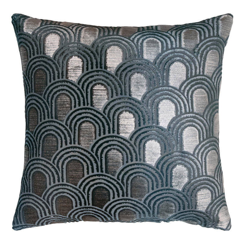 Endless Velvet Pillow Velvet Pillow Cover & Insert, Square 26", Gunmetal
