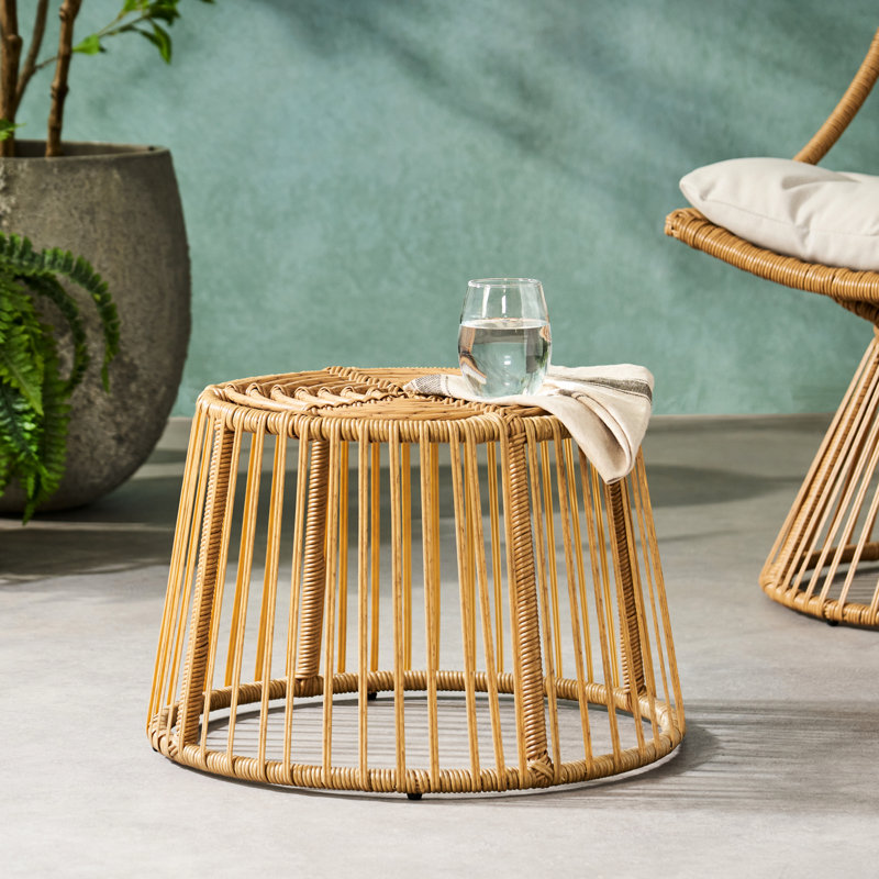 Table d'appoint sans assemblage, brun pour l'extérieur