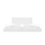 Grand miroir étroit Elisa avec haut-parleur et tiroir blanc-761832298